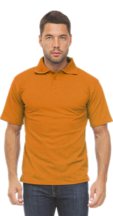 Рубашка ПОЛО, оранжевая, короткий рукав